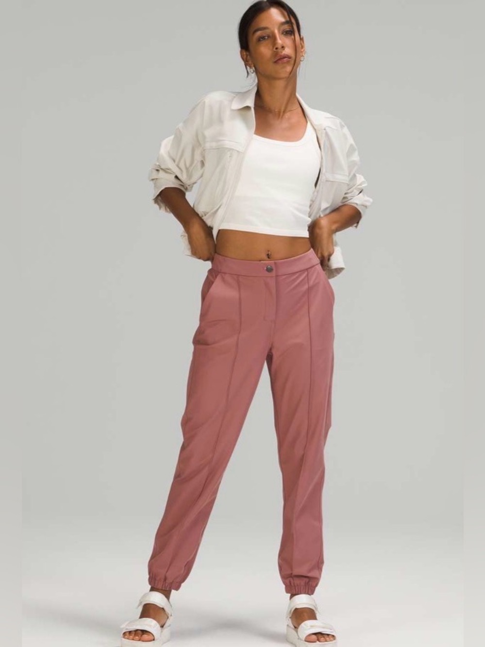 NWT Lululemon Women's Warpstreme High Rise 7/8 Jogger Size 27 Pink Spiced Chai